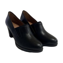 Confort C3I 1343 Mocassino Donna In Vera Pelle Tacco Medio Nero  2