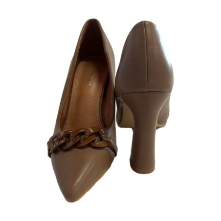 ENZA MARCHESE 42631 Scarpe Donna Decollete Tacco Alto 9 cm Beige