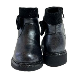 Energy Kids 514 Scarpe Bambina Stivaletti Primi Passi Con Zip Nero 2