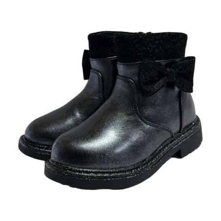 Energy Kids 514 Scarpe Bambina Stivaletti Primi Passi Con Zip Nero