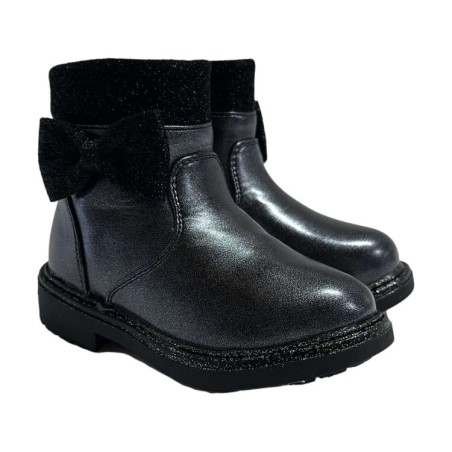 Energy Kids 514 Scarpe Bambina Stivaletti Primi Passi Con Zip Nero