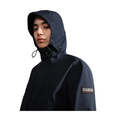 Napapijri NA4GLS A-Firewood Giacca Unisex Con Cappuccio Nero  
