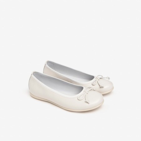 Nero Giardini E332610F Scarpe Bambina Ballerine con Fiocco in Pelle Bianco 