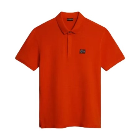 Napapijri NA4G2M EBEA 1 Polo Uomo Maniche Corte in Cotone Rossa