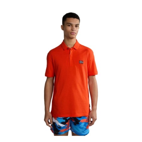 Napapijri NA4G2M EBEA 1 Polo Uomo Maniche Corte in Cotone Rossa