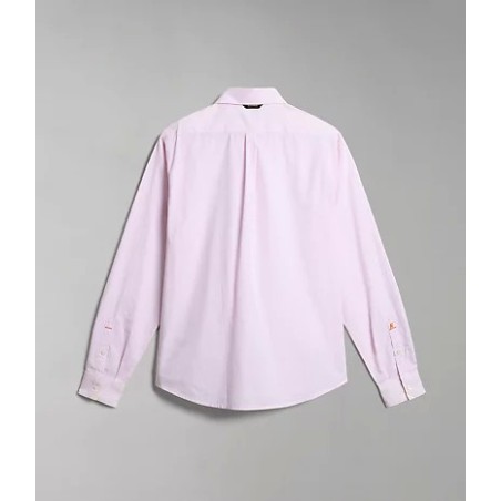 Napapijri NP0A4H1E62S1 G-GRAIE 1 Camicia Manica Lunga a Righe Rosa