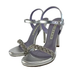 Albano 3258 Sandali Donna Tacco Alto Argento  2