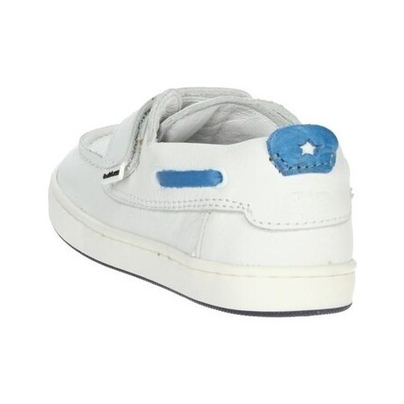 Balducci CIT5831B Scarpe Mocassino Primi Passi in Pelle per Bambino Bianco Azzurro
