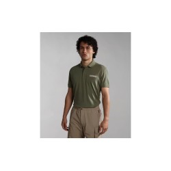 Napapijri NA4H9W E-Ayas SS Polo Uomo Maniche Corte in Cotone Verde Militare   2