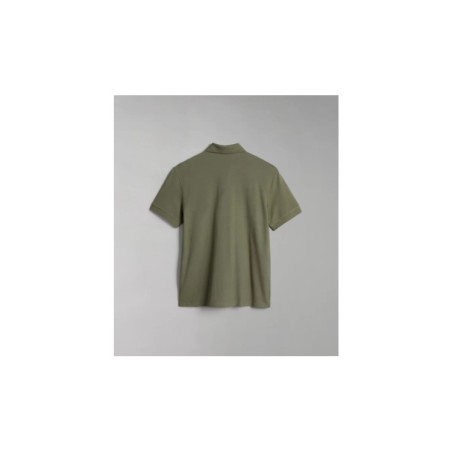 Napapijri NA4H9W E-Ayas SS Polo Uomo Maniche Corte in Cotone Verde Militare  