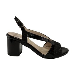 MM Comfort 5016 Sandali Donna Tacco Medio Nero 