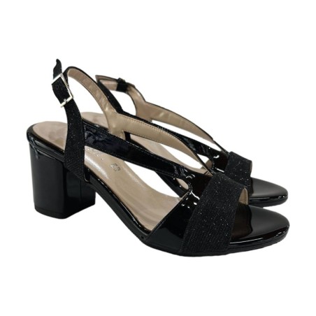 MM Comfort 5016 Sandali Donna Tacco Medio Nero 