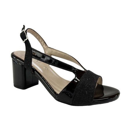 MM Comfort 5016 Sandali Donna Tacco Medio Nero 