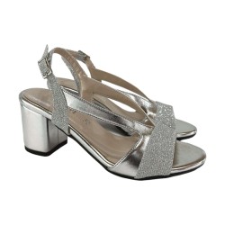 MM Comfort 5016 Sandali Donna Tacco Medio Argento  2