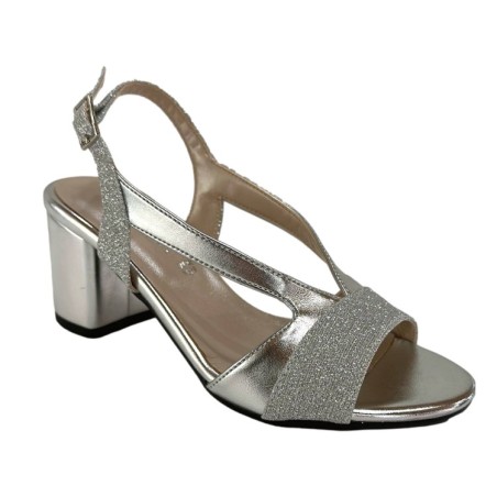 MM Comfort 5016 Sandali Donna Tacco Medio Argento 