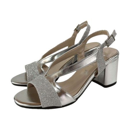 MM Comfort 5016 Sandali Donna Tacco Medio Argento 