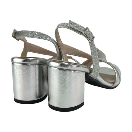 MM Comfort 5016 Sandali Donna Tacco Medio Argento 