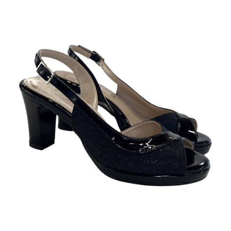 MM Comfort 540 Sandali Donna Cerimonia Tacco Medio Nero 