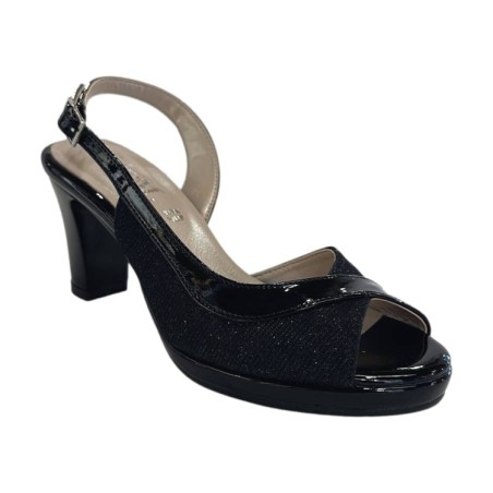 MM Comfort 540 Sandali Donna Cerimonia Tacco Medio Nero 