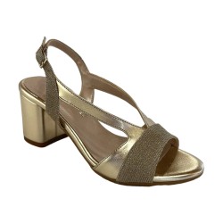 MM Comfort 5016 Sandali Donna Tacco Medio Platino   2