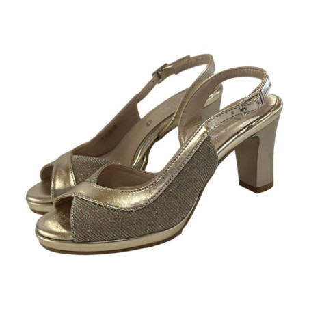 MM Comfort 540 Sandali Donna Cerimonia Tacco Medio Platino 