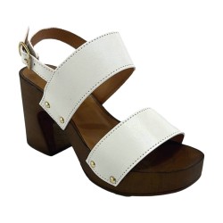 Gallo Shoes 319 Sandali Donna Tacco Alto Con Cinturino Bianco  2