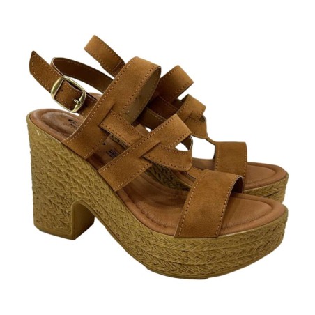 Gallo Shoes 503 Sandali Donna Tacco Alta Con Cinturino Cuoio 