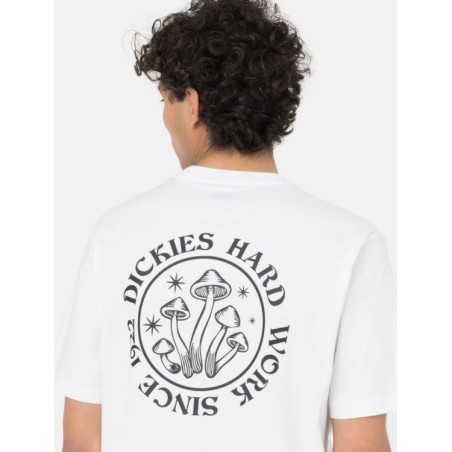 Dickies Bayside Gardens Tee S T-Shirt Uomo Maniche Corte Con Stampa Bianca      