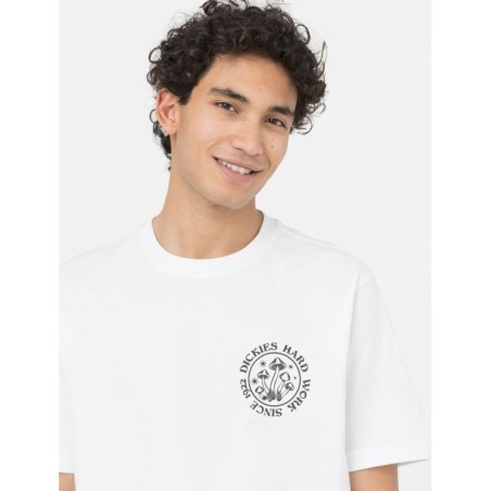 Dickies Bayside Gardens Tee S T-Shirt Uomo Maniche Corte Con Stampa Bianca      