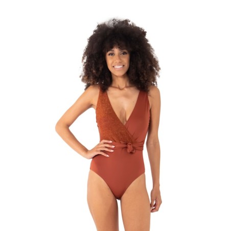 Vacanze Italiane VI23-138 Costume Intero Modellante Stella Brightness Brown  