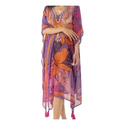 Vacanze Italiane VI23-040 Fuego Poncho Donna Arancione 2