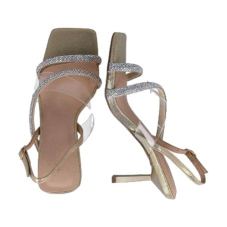 Menbur 23692 Scarpe Donna Sandali Gioiello Tacco Medio Oro