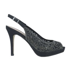 Menbur 23968 Scarpe Donna Sandali Gioiello Tacco Alto Nero