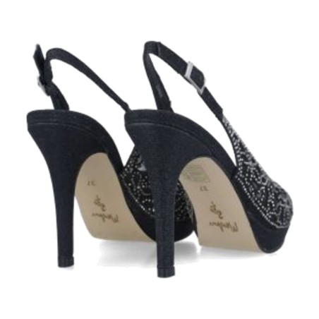 Menbur 23968 Scarpe Donna Sandali Gioiello Tacco Alto Nero