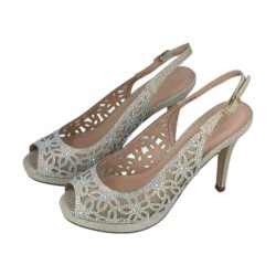 Menbur 23968 Scarpe Donna Sandali Gioiello Tacco Alto Oro 2