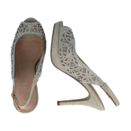 Menbur 23968 Scarpe Donna Sandali Gioiello Tacco Alto Oro