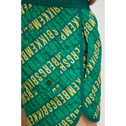 Bikkembergs ALLOVER Costume Short Mare Piscina Bagno Uomo Verde  2