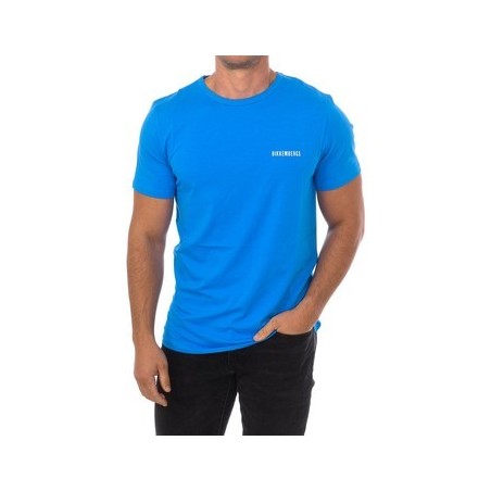 Bikkembergs PUPINO T-Shirt Maniche Corte In Cotone Azzurro