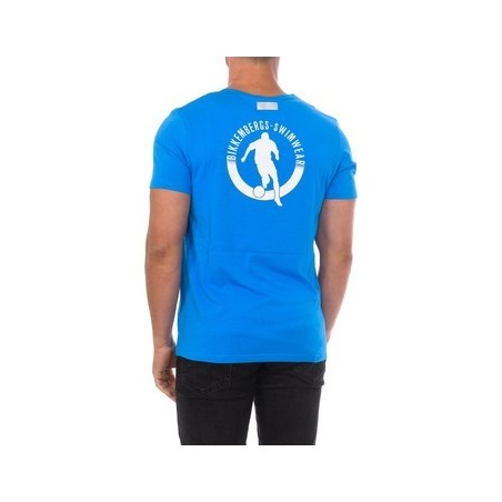 Bikkembergs PUPINO T-Shirt Maniche Corte In Cotone Azzurro
