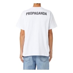 Propaganda PRTS874 Logo T-Shirt in Cotone Bianco 2
