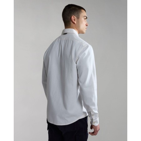 Napapijri NP0A4HFCN1A1 G-WILKINS Camicia Manica Lunga White Whisper