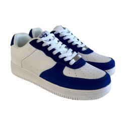 Gai Mattiolo GMT-3 Sneakers Uomo In Vera Pelle  e Camoscio Bianco Blu Royal 2