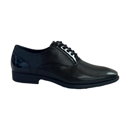 QH7 GU1806LNERO Scarpe Uomo Eleganti Stringate in Vernice Nero