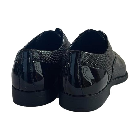 QH7 GU1806LNERO Scarpe Uomo Eleganti Stringate in Vernice Nero