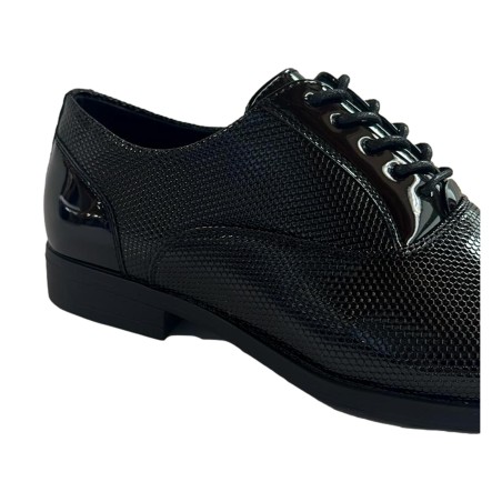 QH7 GU1806LNERO Scarpe Uomo Eleganti Stringate in Vernice Nero