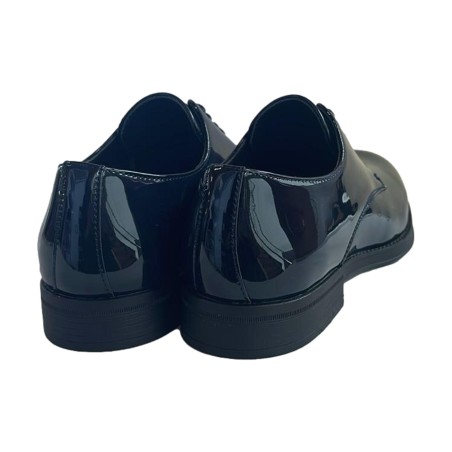 QH7 GU1809BLU Scarpe Eleganti Uomo Stringate Vernice Blu 