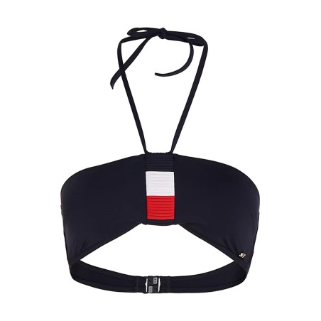 Tommy Hilfiger Swimwear UW0UW05297 Top Bikini Total Stripe A Fascia Blu