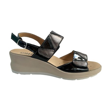 Cinzia Soft IO13643VLS001 Sandalo Platform Donna Nero Argento