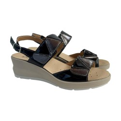 Cinzia Soft IO13643VLS001 Sandalo Platform Donna Nero Argento 2