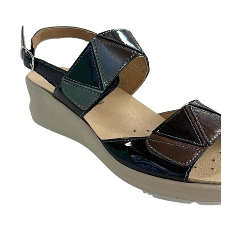 Cinzia Soft IO13643VLS001 Sandalo Platform Donna Nero Argento